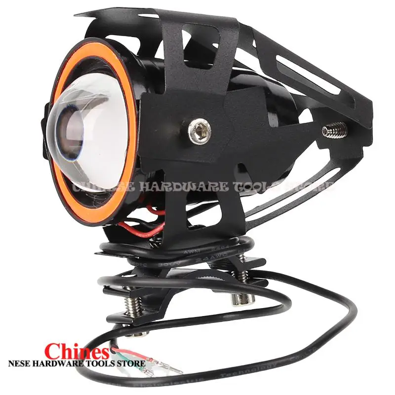 Lampu Sorot LED Angel Eye untuk Skuter Listrik, Lampu Bantu Mengemudi, Senter LED Mini, Lampu Sorot Depan, Aksesoris ATV Skuter