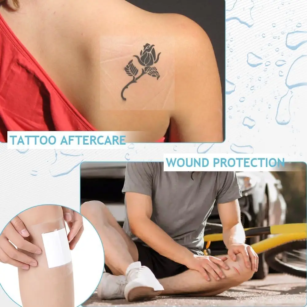 50/100Pcs Transparent Waterproof PU Protective Patch Tattoo Aftercare Film Stretch Adhesive Skin Cover Sticker For Shower Swimmi