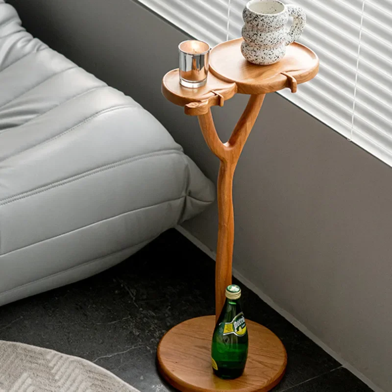 Japanese Solid Wood Mini Retro Coffee Table Multi-Functional Sofa Side Table for Living Room