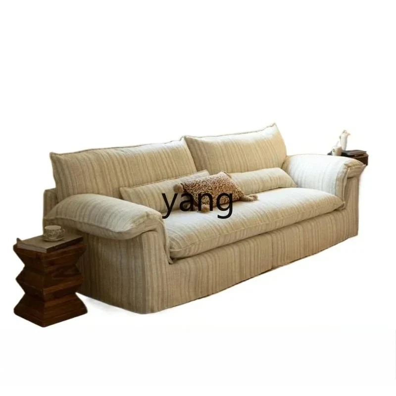 

LTT Huayan Furniture Fabric Sofa Living Room Lazy Cream Wind Premium Sense Multiplayer Sofa
