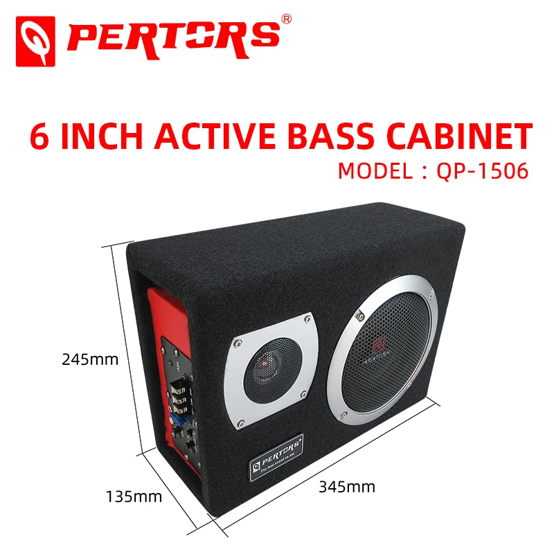 

QPERTORS Brand Car Audio 12 v 450watts 6inch 1506 Active Subwoofer