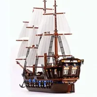 Stock 1709 PCS Imperial Flagship Ship Building Blocks Pirates Boat Model Compatible with 22001 10210 Birthday Gifts for Kid Toys