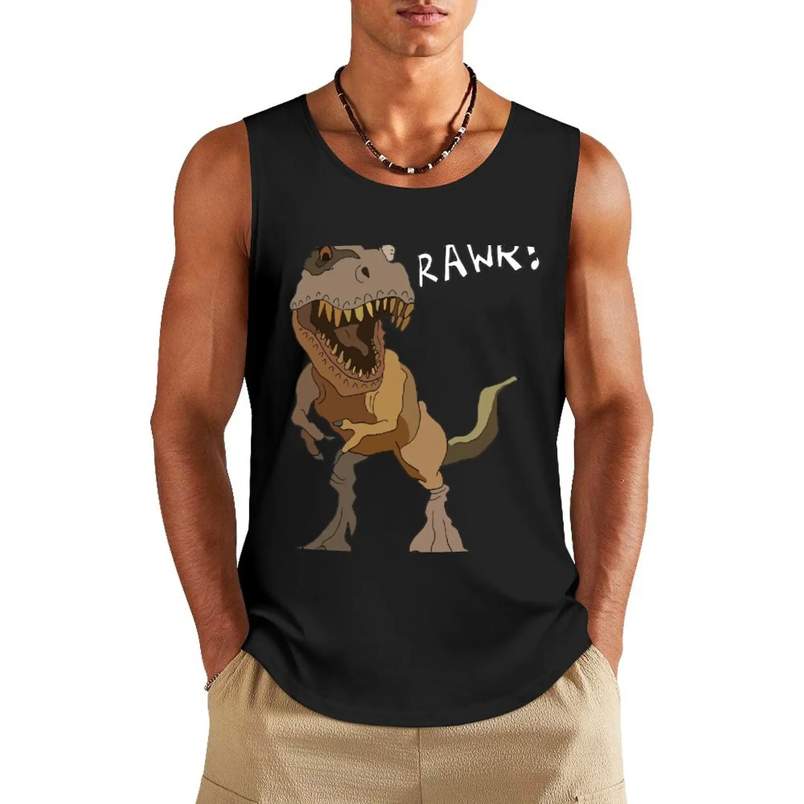 

T-rex Tank Top clothes for men summer sleeveless man shirts Muscle fit