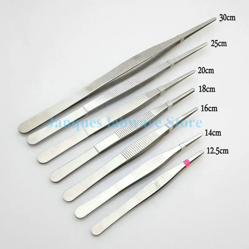10Pcs Rvs Ronde Hoofd Getande Pincet Gebruikt In Medische Experimenten