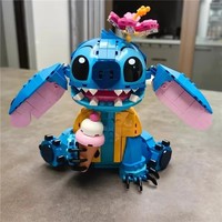 Disney 2024 New 730pcs Stitch Compatible 43249 Building Blocks Bricks Stitch Girl Boy Birthday Christmas Gift Toys