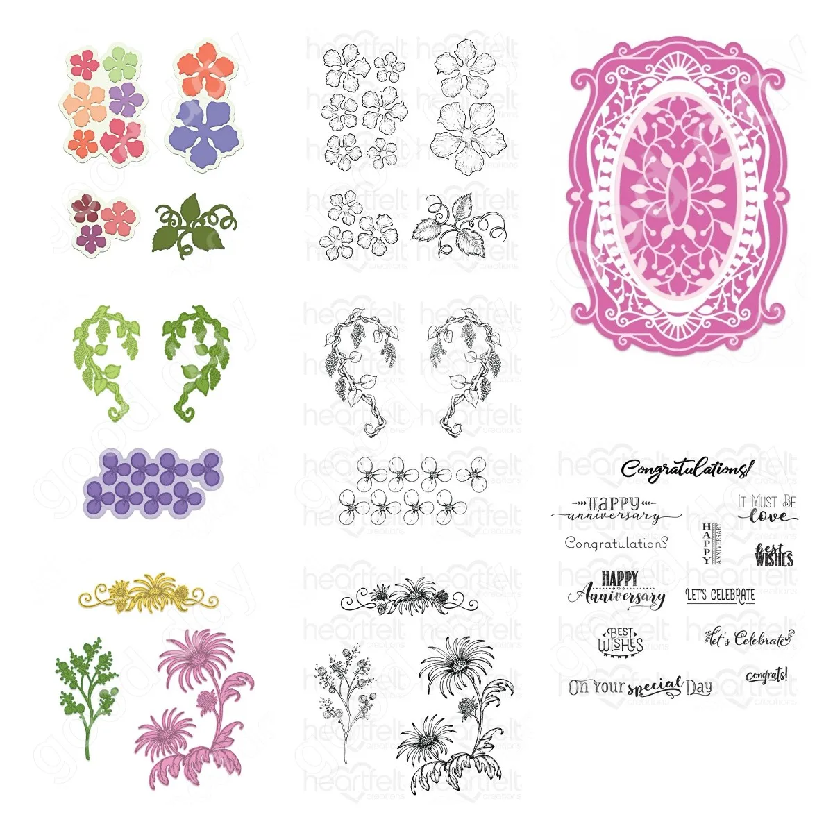 Troqueles de corte con hermosas flores, sellos, decoración para diario de recortes, plantilla en relieve, tarjeta de felicitación artesanal hecha a mano