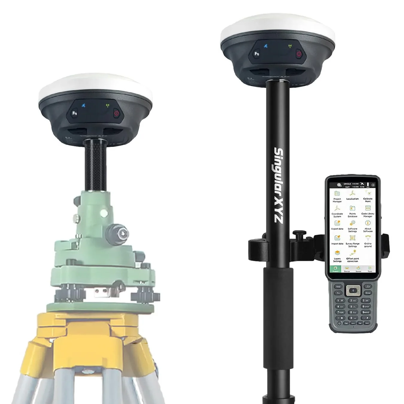 High Precision 1408 Channels E1 Gnss Receiver GPS 60° IMU Tilt Land Survey Equipment RTK GNSS Base and Rover Set
