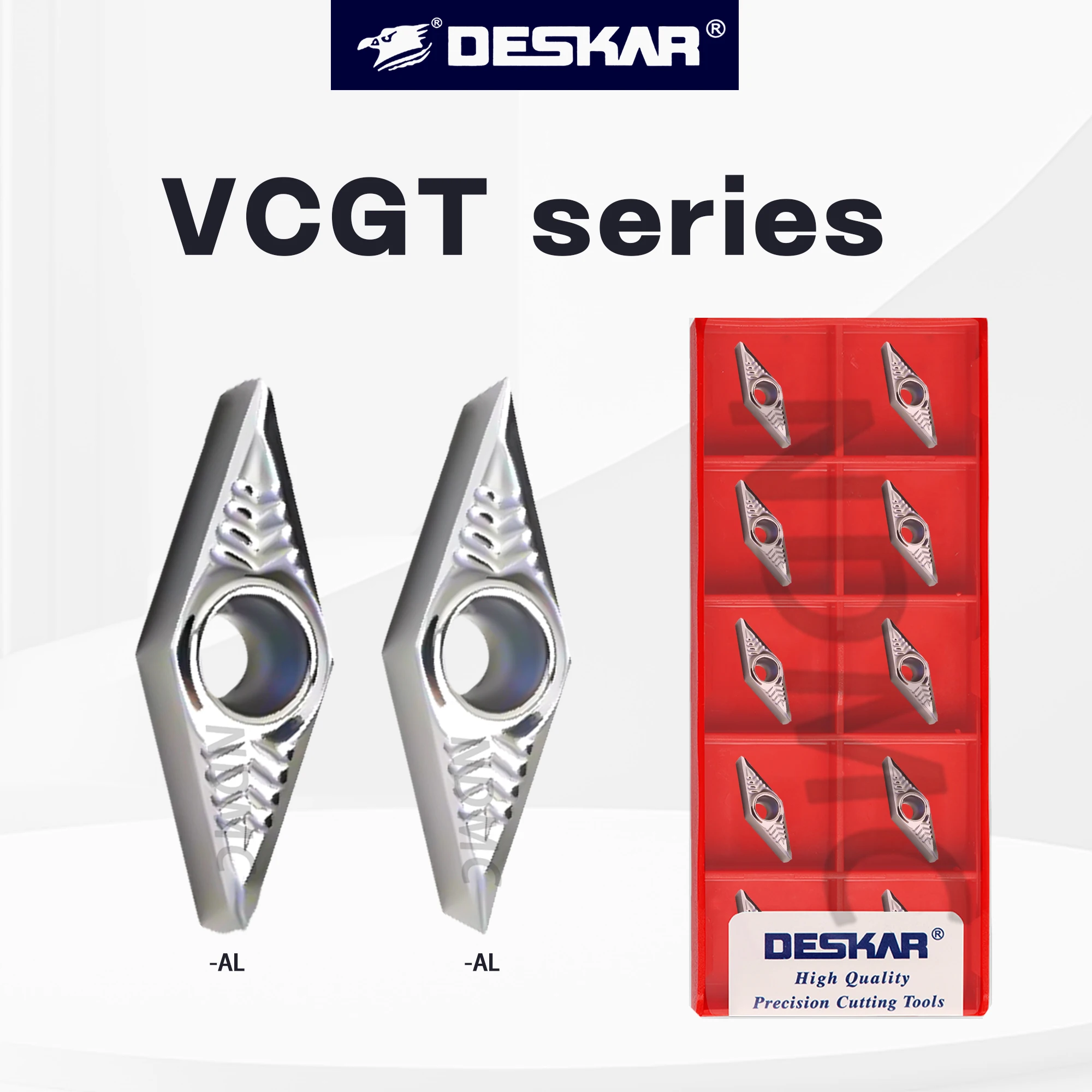VCGT110302-AL/VCGT110304-AL/VCGT110308-AL K10 Numerical Control Lathe Processing Aluminum Blades Rhombus External Cutting Tools