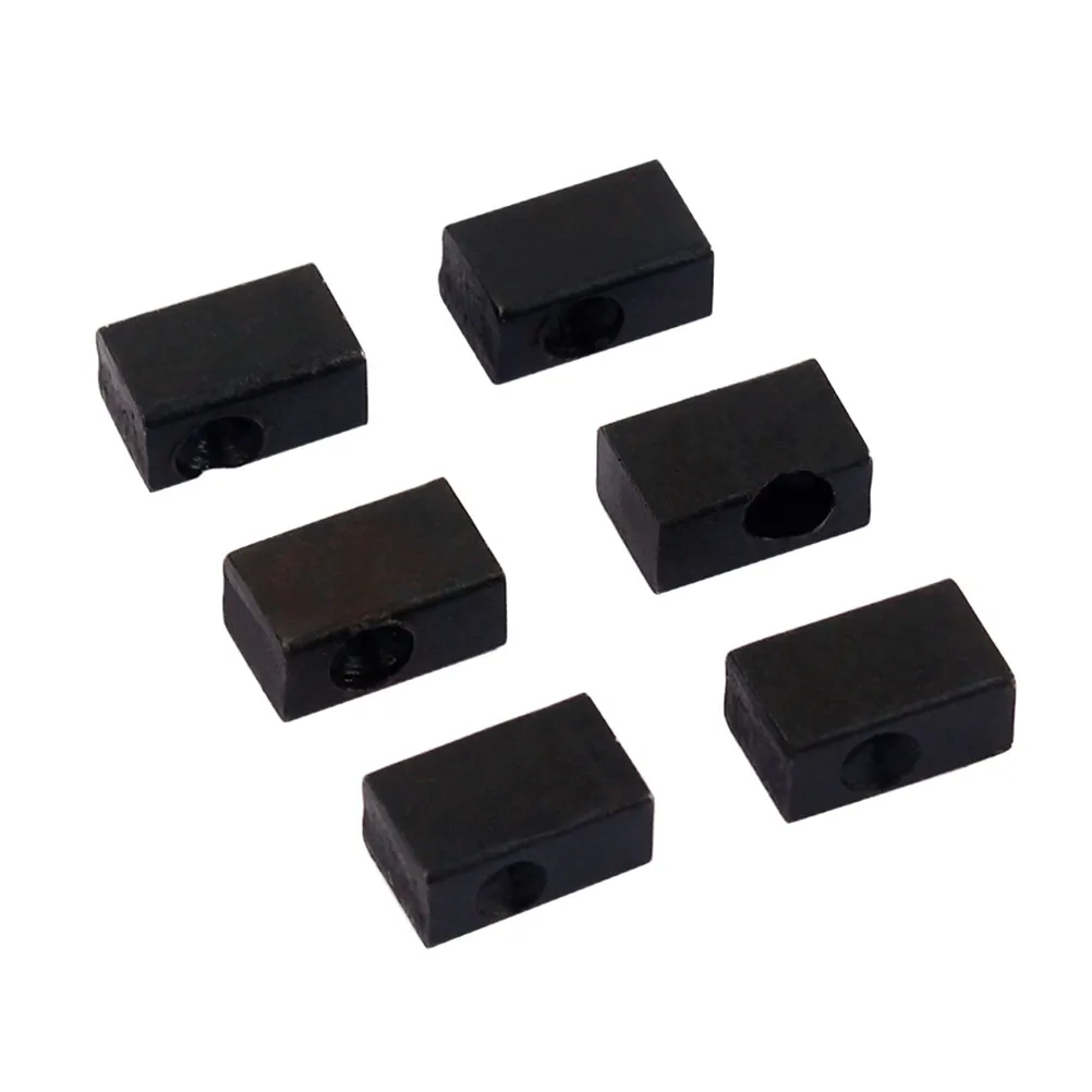 6Pcs Guitar String Saddle Blocks Premium Metal Tremolo Bridge Replacement Parts Reduce String Wear Improve Tuning Stability