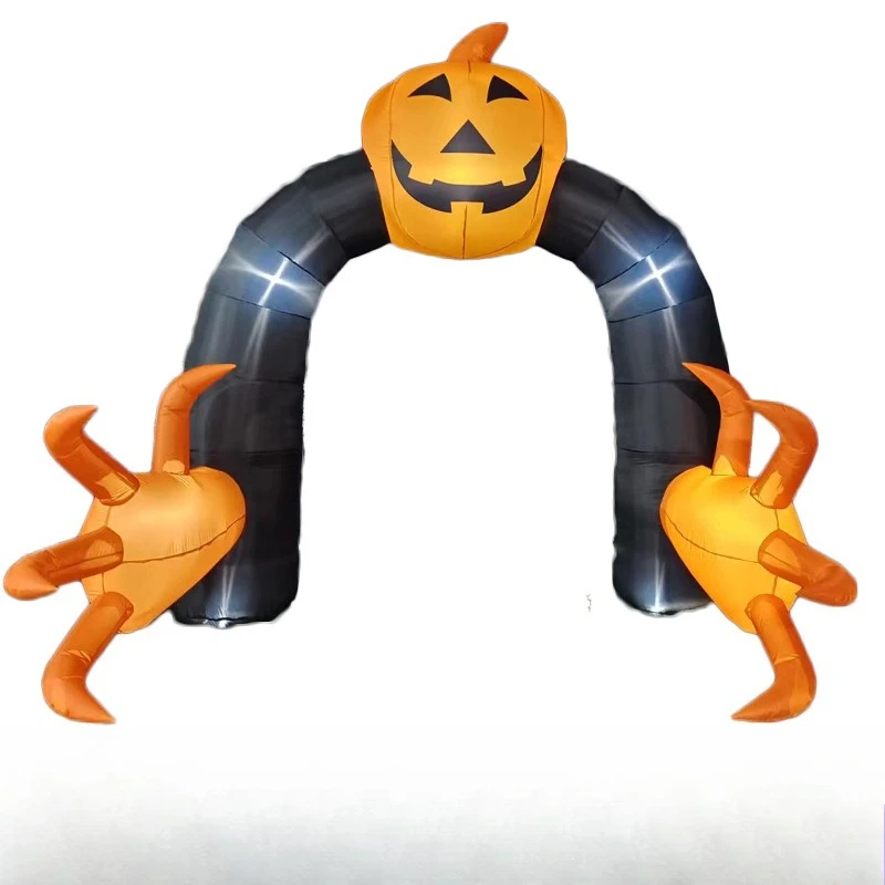 

Inflatable Halloween Playground Decoration Pumpkin Head Skull Haunted House Holiday Party Arch Air Model