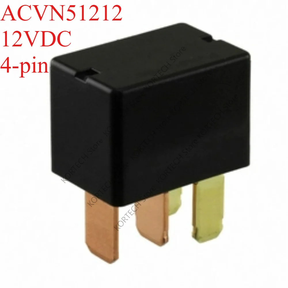 2PCS/Lot Original and brand new  ACVN51212 12VDC 4-pin car air conditioning fan Oil pump window lock 4PIN 12V Relay