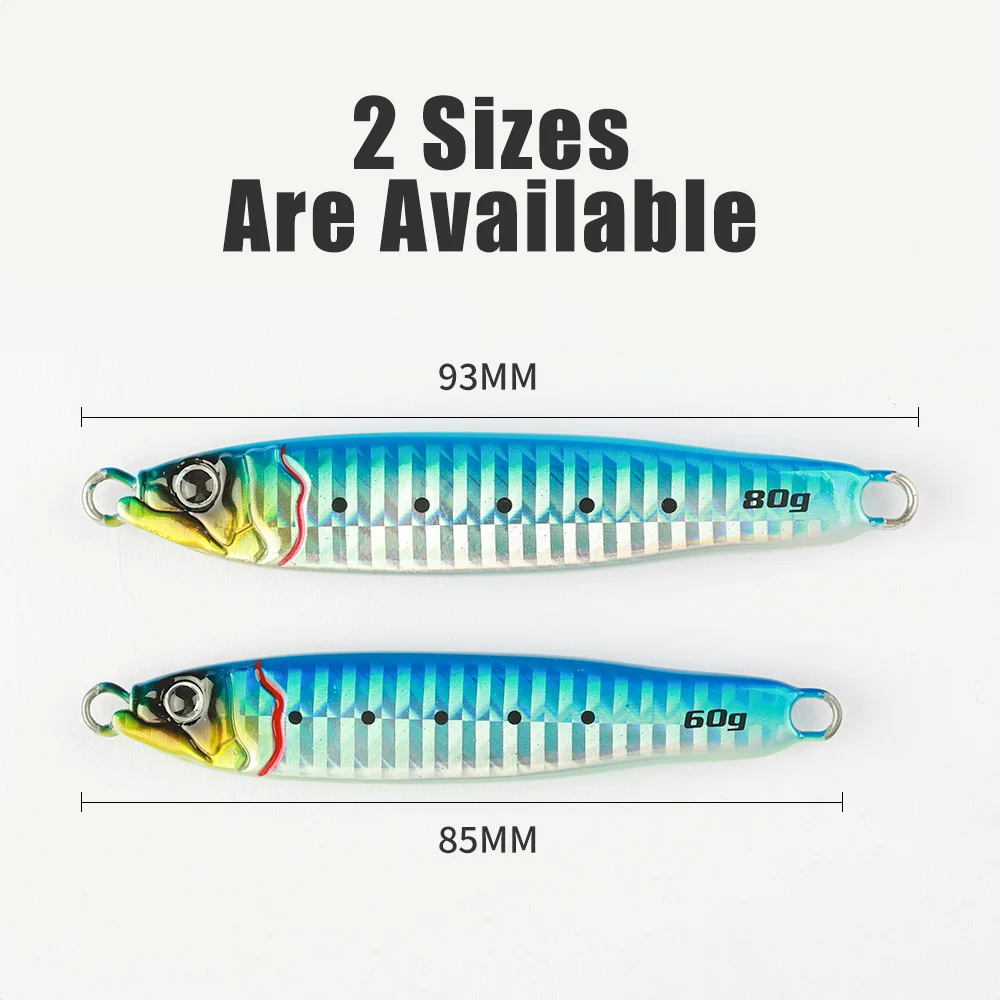 JIGGINGPRO 60g 80g 100g 120g 150g 180g 200g Coso Jig Fishing Lure Sea Fishing Jigs Metal Jig Pesca Mare Fishing Bait