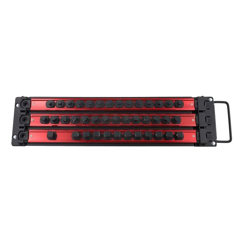 Happy New- Metal Socket Storage Rack Magnetic Screwdriver Head Holder Household Electrician Hanging Storage Strip