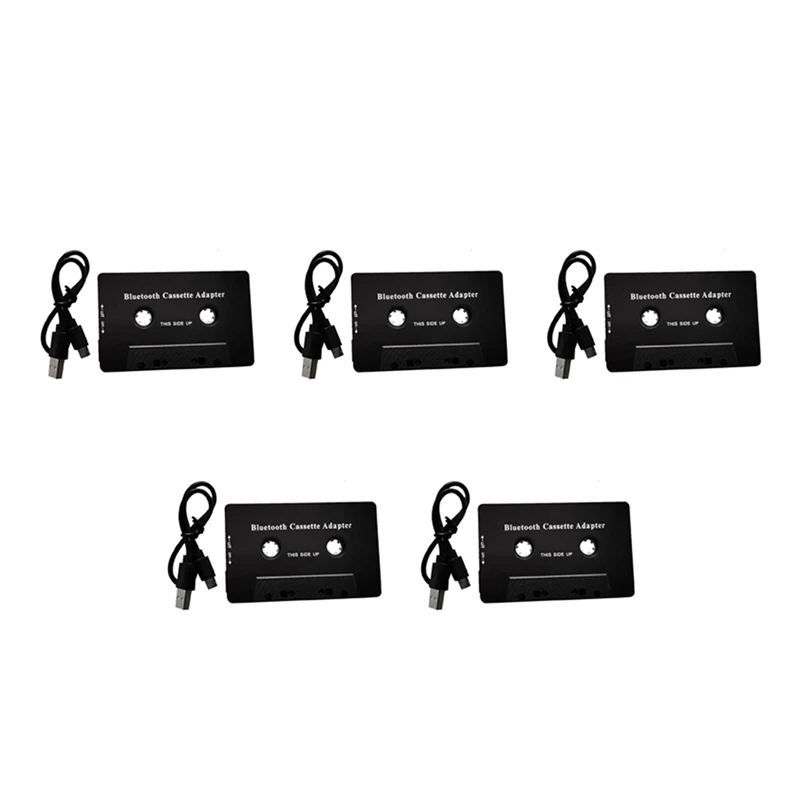 

5X Universal Cassette Bluetooth 5.0 Audio Car Tape Aux Stereo Adapter With Mic For Phone MP3 AUX Cable CD Player