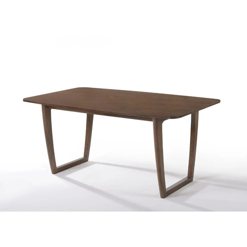 Rectangular dining table modern luxury walnut European style small space assembly family furniture hotel
