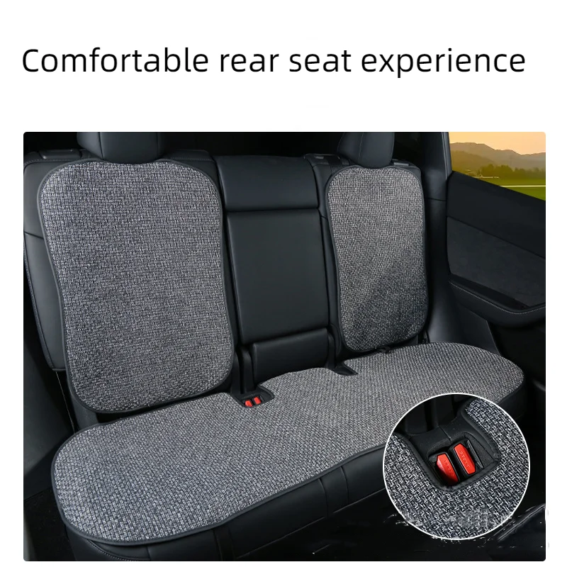 Suitable For Tesla Model 3/Y Car Seat Cushion Linen Material Seat Cover Ventilation Seat Cushion Modification Accessories