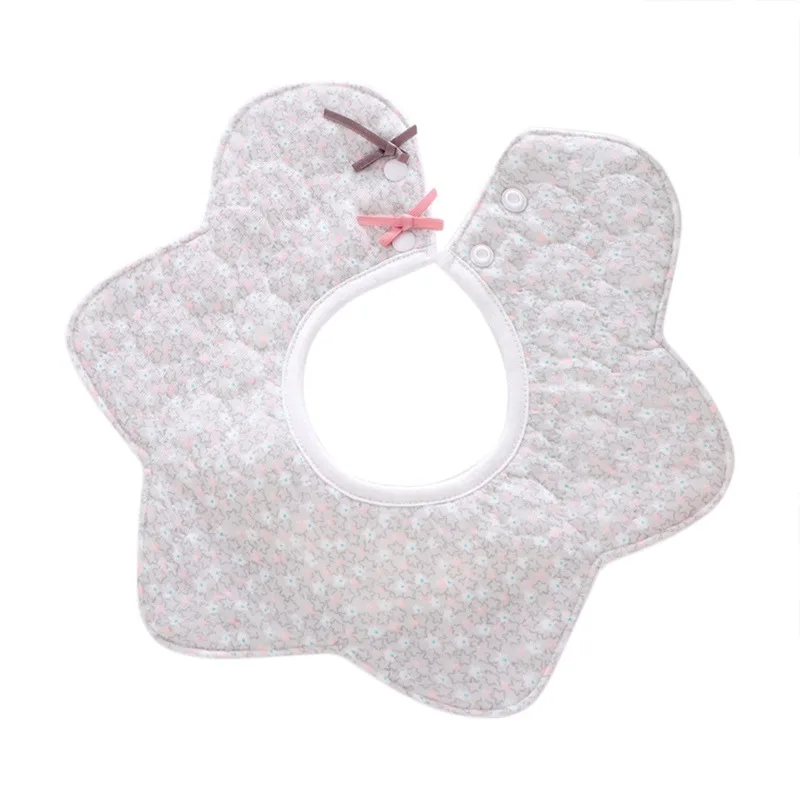 Waterproof Baby Bibs 360 Degrees Rotating Cotton Infant Baby Bibs Cute Print Soft Saliva Towel for Boys Girls Newborn Accessorie