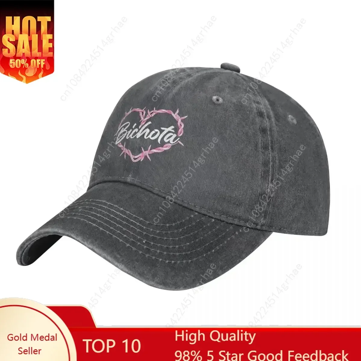 

KAROL G Hearts Baseball Cap Harajuku Desgin Outdoor Adjustable Washed Trucker Hat Female Trendy Casual Washed