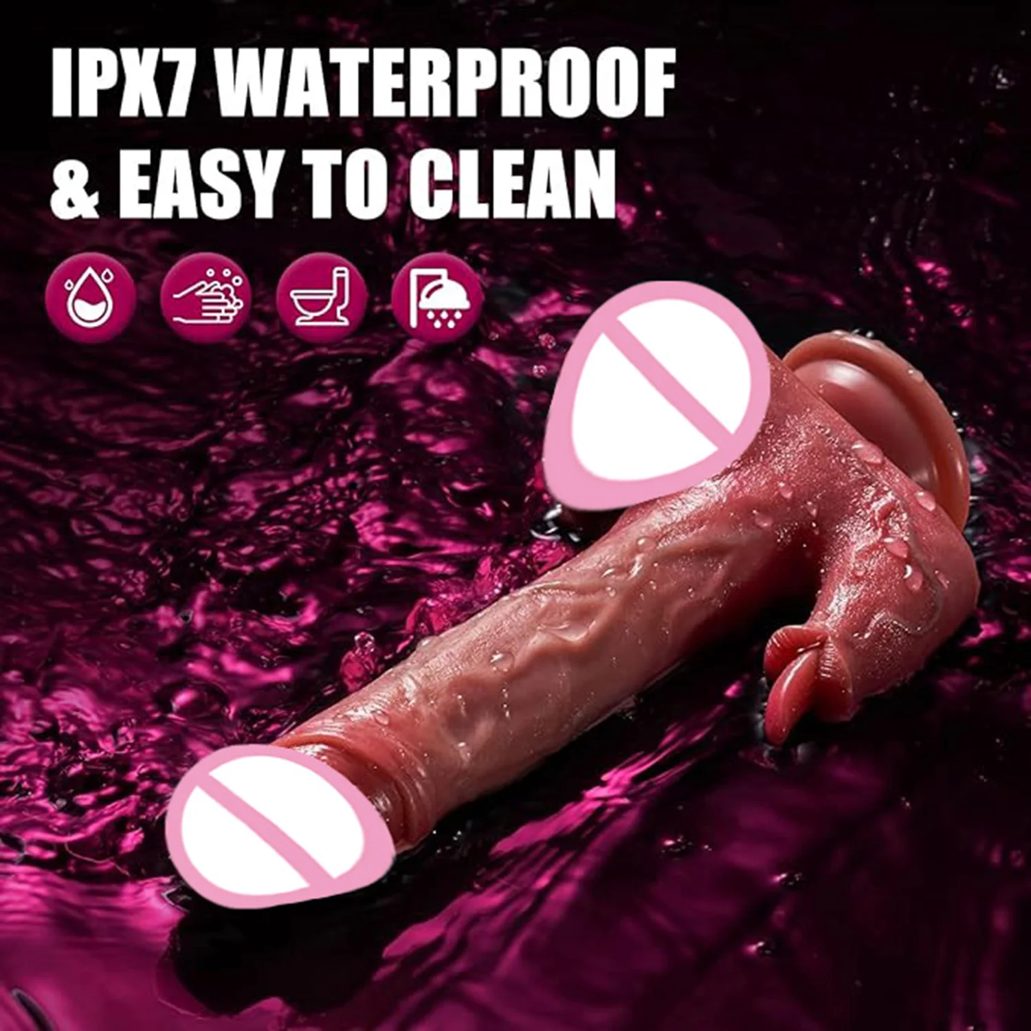 4 في 1 Thrusting دسار هزاز التحكم عن بعد التدفئة اللسان لعق البظر G-بقعة ديك الجنس لعب المهبل الكبار الإناث الجنس متجر