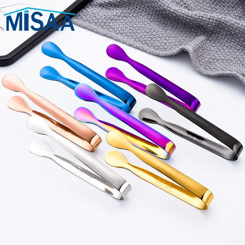 Clips Kitchen Cooking Serving Clamp Round Head Multicolor Barware Accessories Food Clips 304 Stainless Steel Ice Tong