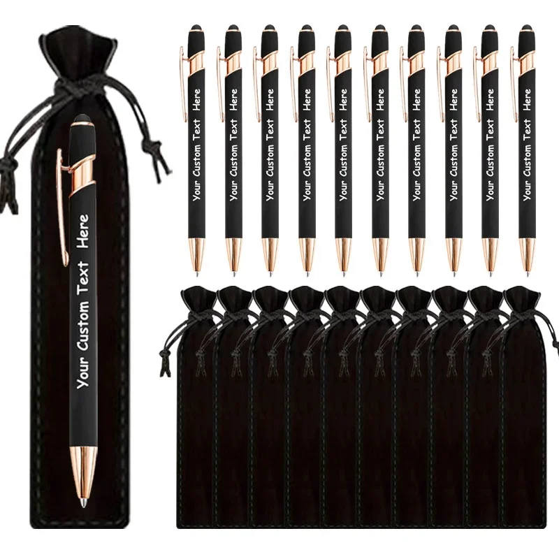 30 Sets anpassbare Kugelschreiber mit weicher Gummioberfläche, personalisierte Werbegeschenke, Hotel- und Konferenzbedarf – Detail 5