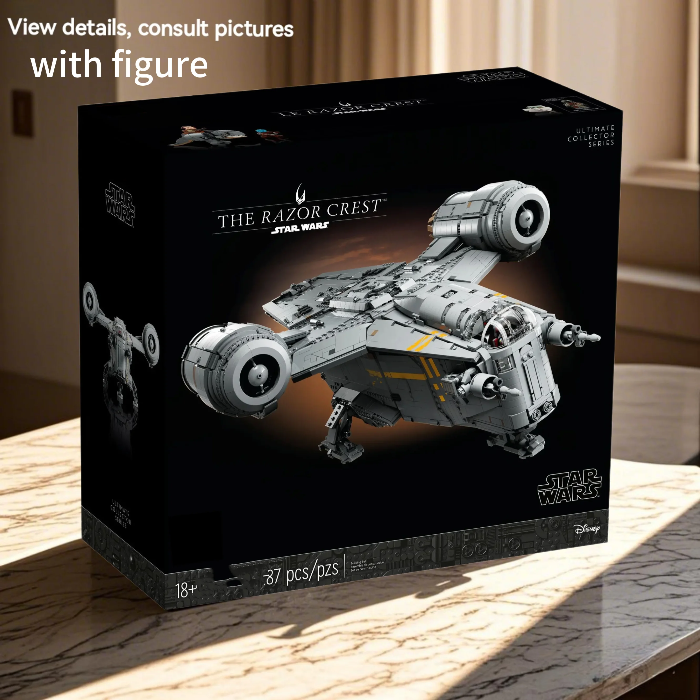 

With Original Box Movie Mandalorian Large The Razor Crest Star 75331 75292 For Kids Holiday Family ornaments Birthday Gifts