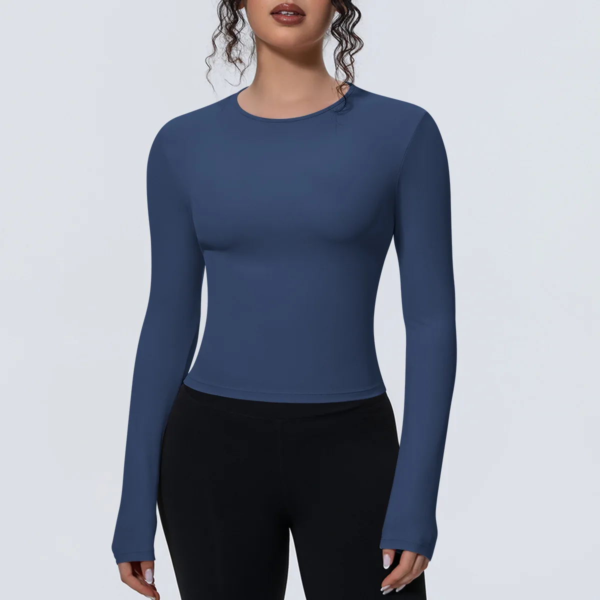 

MIML 2026 New Women's Sporty Bare Sensation Slim Fit Long Sleeve Breathable Yoga T-Shirt Running Training Fitness Top
