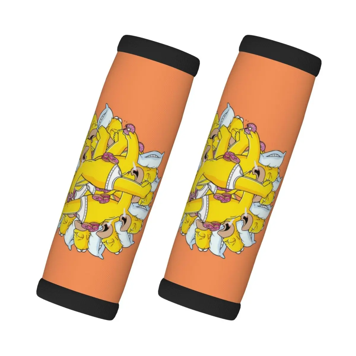 

Custom The Simpsons Cartoon 2 Pcs Luggage Handle Wrap For Door Handle Suitcases Travel Accessories