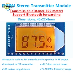 Modulo circuito trasmettitore Audio Stereo FM distanza di spedizione Bluetooth 500m 76-108MHz modulo Display digitale stazione FM