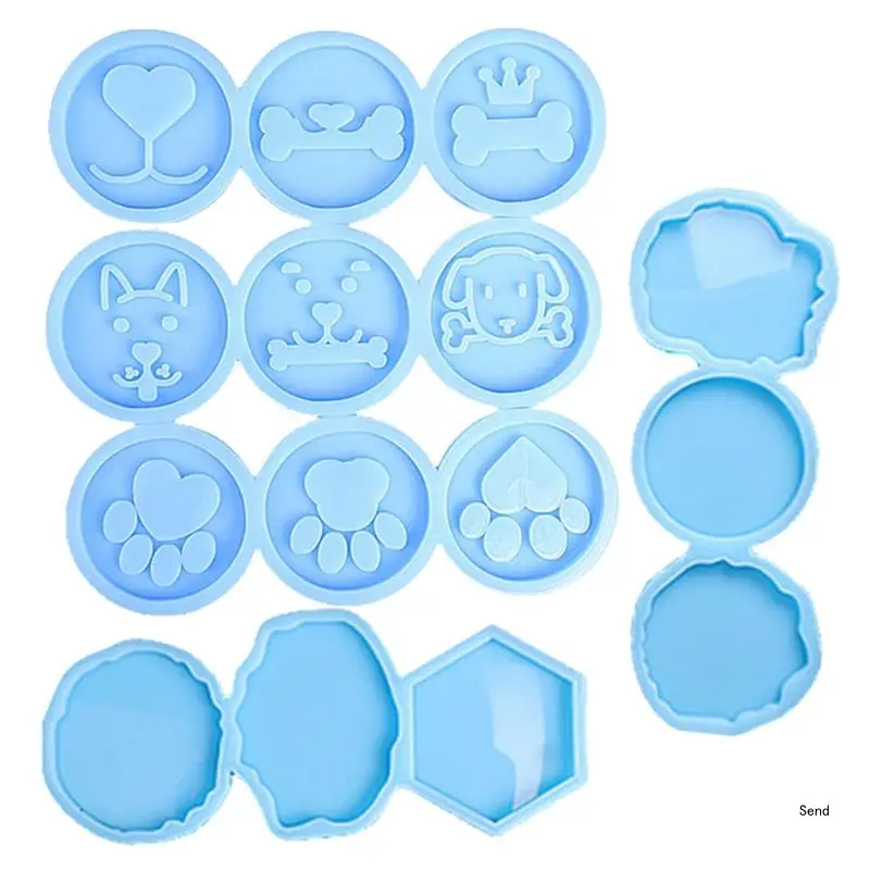 Phone Grip Mold Epoxy Resin On Top Mold 15 Cavity Silicone Irregular Round Mount Phone Holder Stand Molds Craft Tool