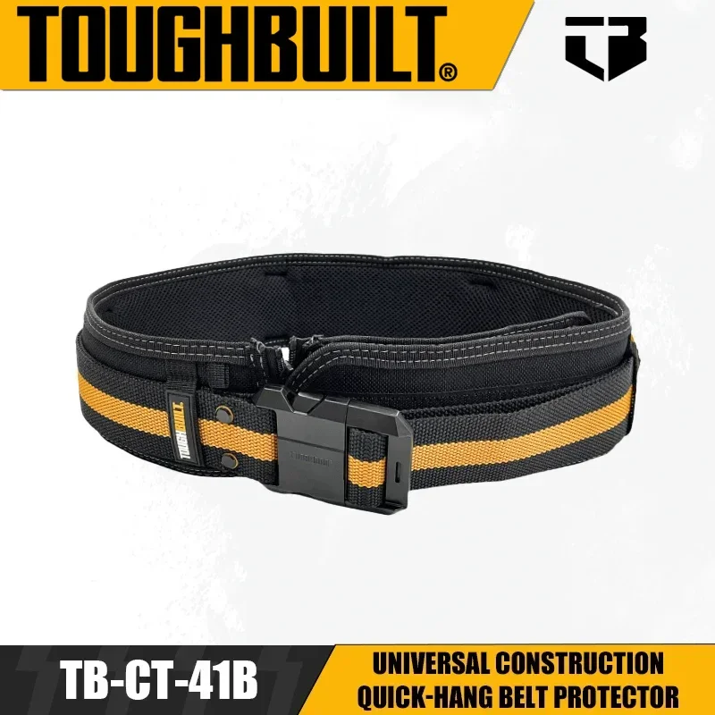 

TOUGHBUILT TB-CT-41B Universal Construction Quick-Hang Belt Protector Thickened and Widened Metal Buckle Construction Belt