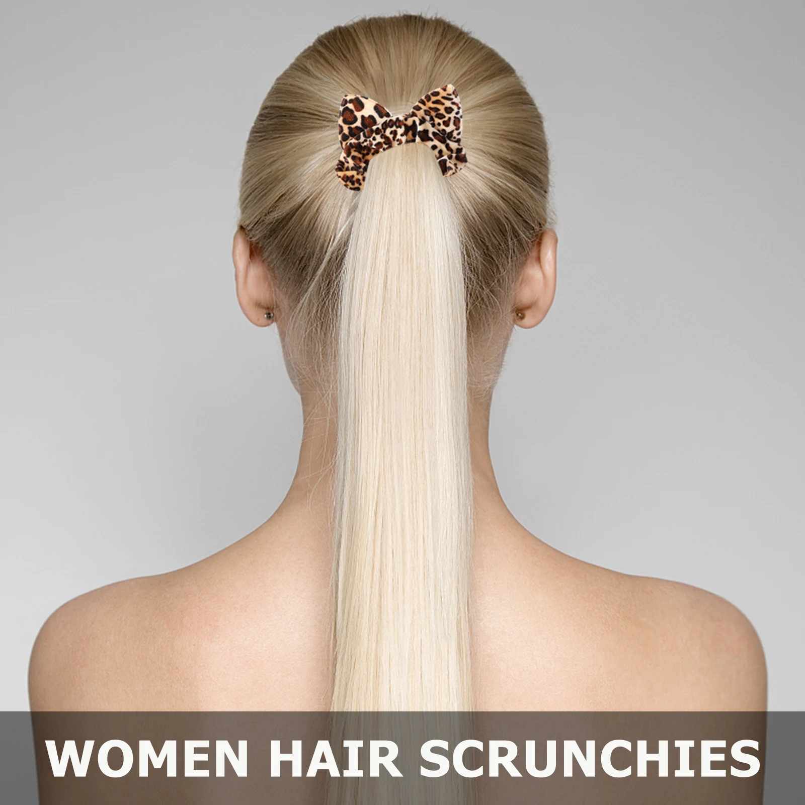 

6 Pcs Leopard Hair Tie Ponytail Holder Ties Holders Accessories for Women Curly Cheetah Scrunchie