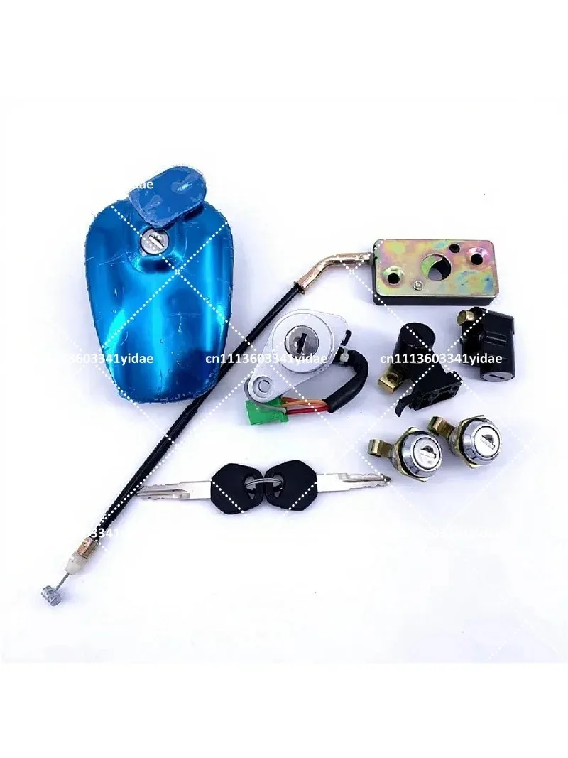 Motorcycle Fuel Tank Cap & Side Box Lock Set Compatible with GZ150-A GZ125HS Electric Door Lock Key