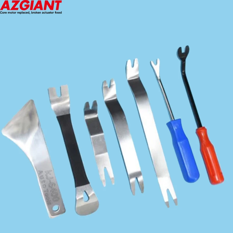 Azgiant 8pcs Stainless Steel Centre Console Removal Interior Warp Door Panel Driver Repair Tool Metal Pry Set