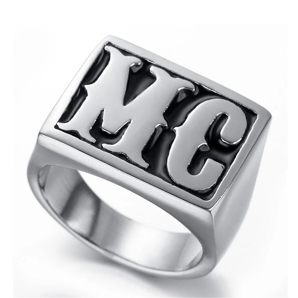 Titanium Steel Rings Jewelry Men\'s Fashion Punk Rings