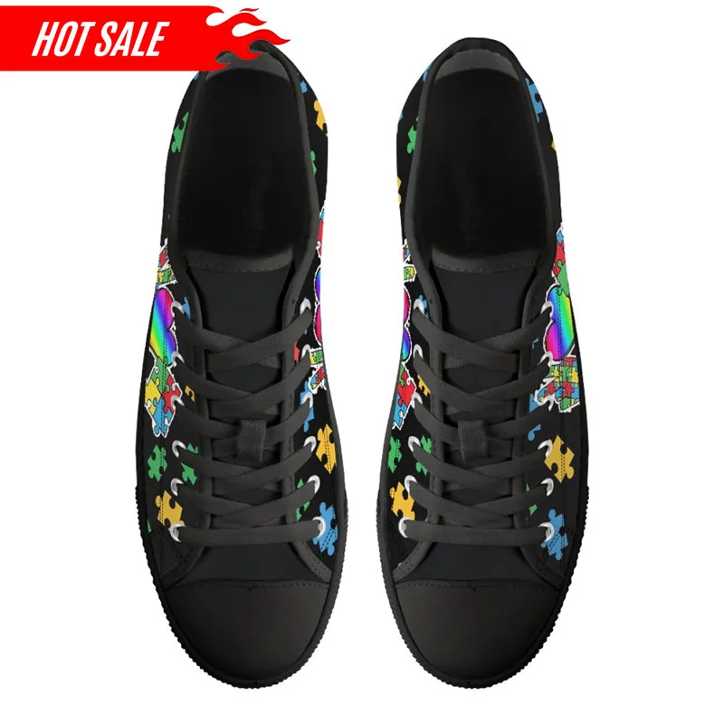 Moda Niskie buty płócienne dla kobiet Oddychające sznurowane Casual Flats Autism Awareness Cancer Mesh Trampki Rozmiar 35-49 Tenis