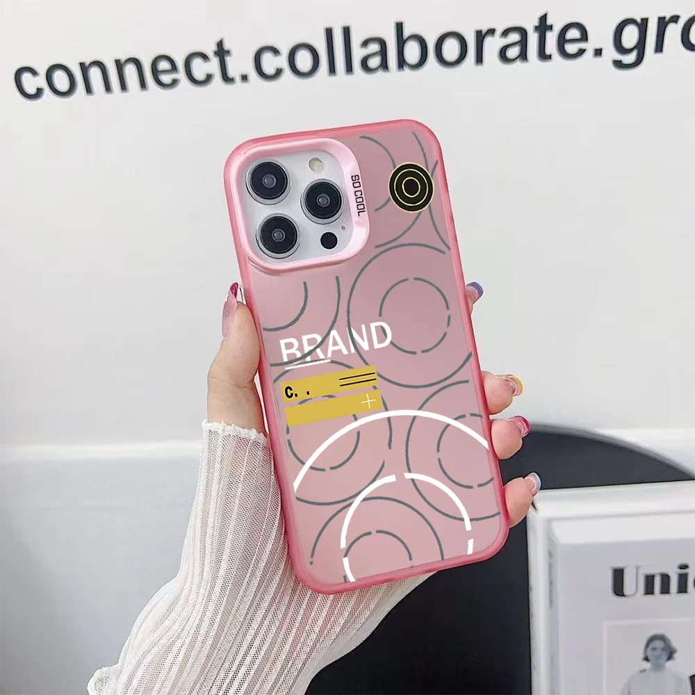 Phone Case IMD For IPhone 17 16 e 15 14 13 12 XS Pro Max Plus 11 Fashion Matte Laser Gradient Cover I-Island-S-Stone Luxury Mult - náhled 5