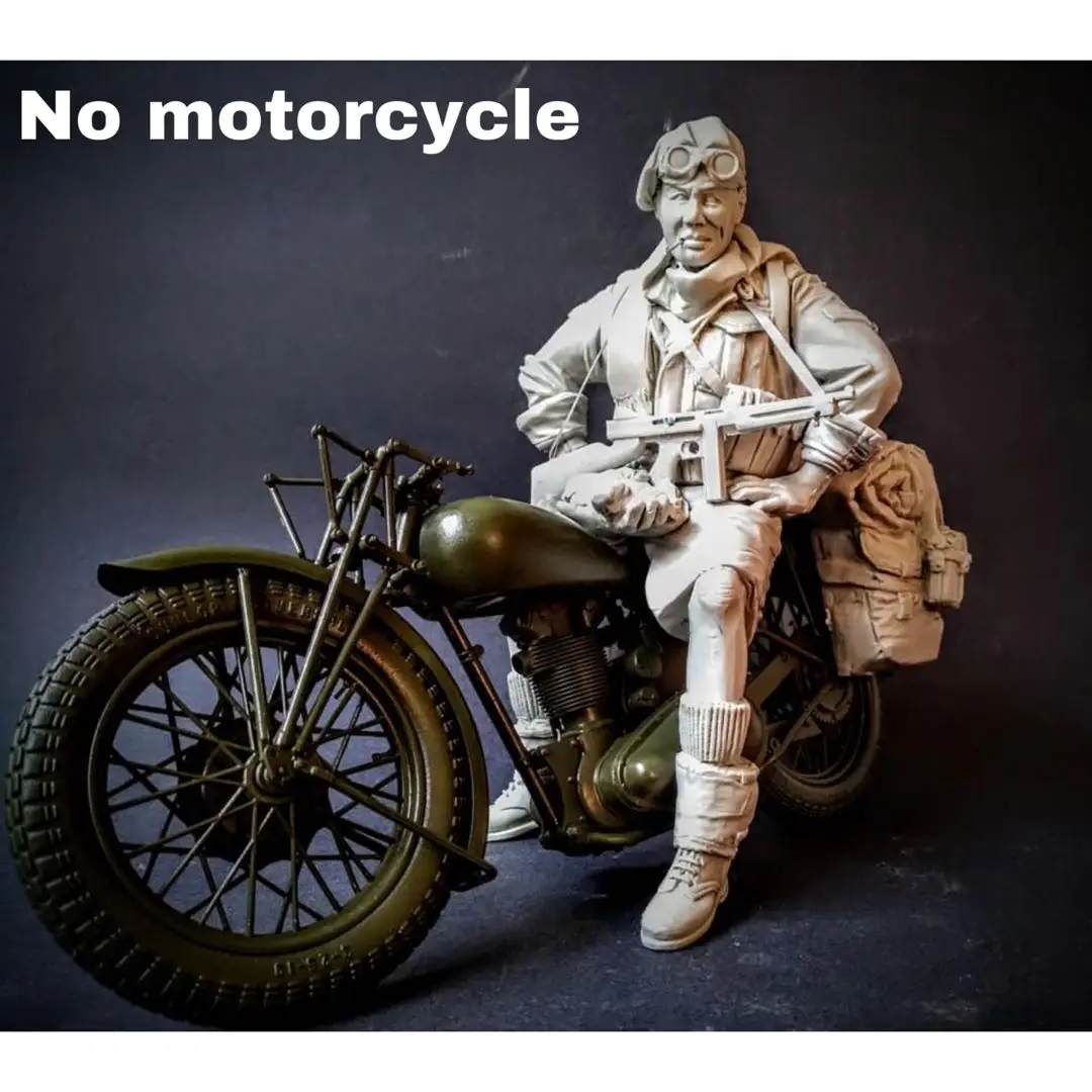 Kit de figurine en résine non peinte, modèle de moto du Commonwealth Triumph, GK non assemblé et non peint, 1958, 1/9