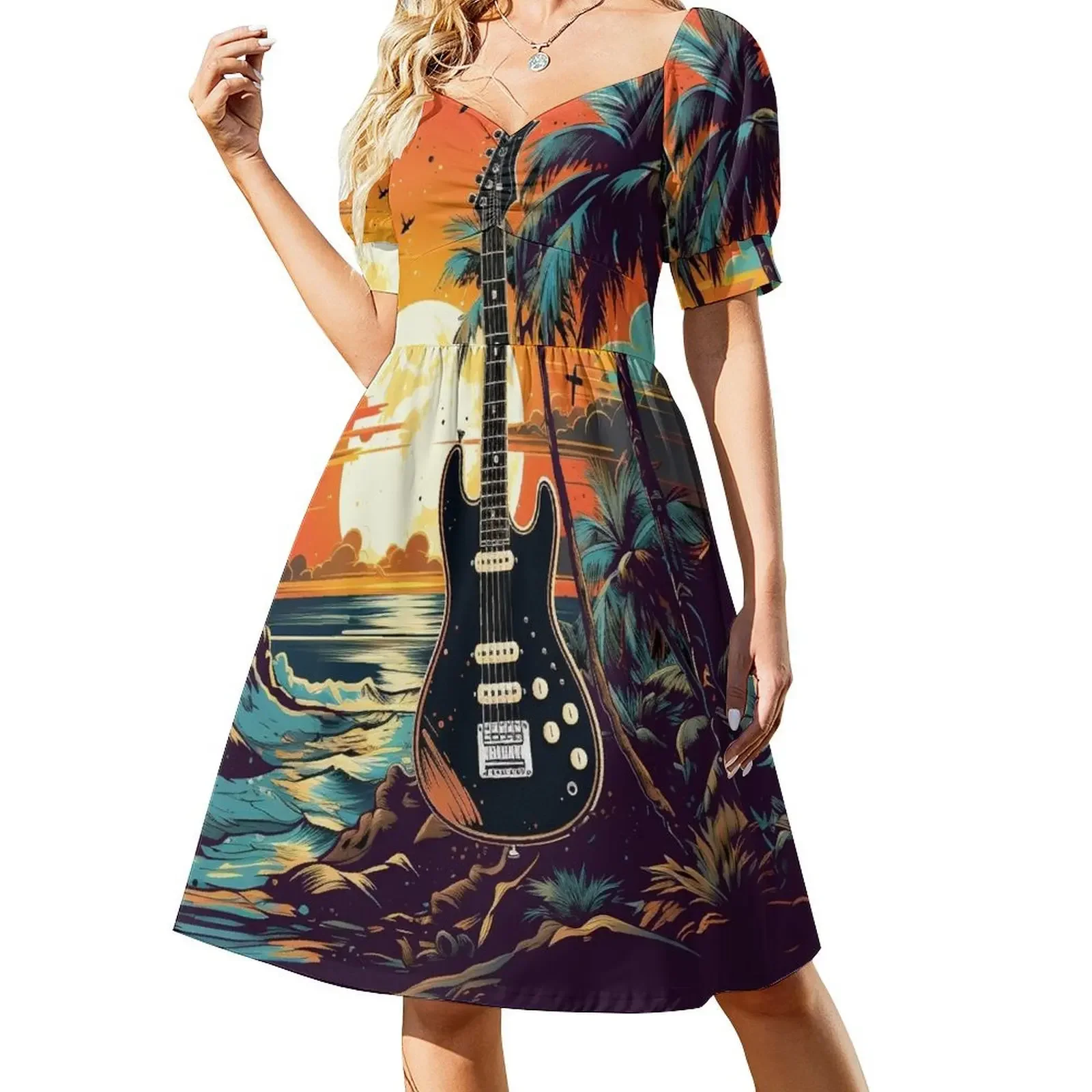 

Delta Blues Vibes Short-Sleeved Dress evening dress ladies luxury woman party dress Women's skirt long dresses for women