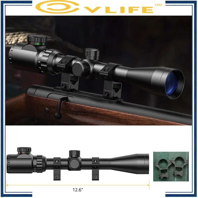 

Оптический прицел CVLIFE 3-9x40 с трубкой 1 дюйм, креплениями на планку 11 мм, прицельной сеткой Mil-Dot, красной и зеленой подсветкой