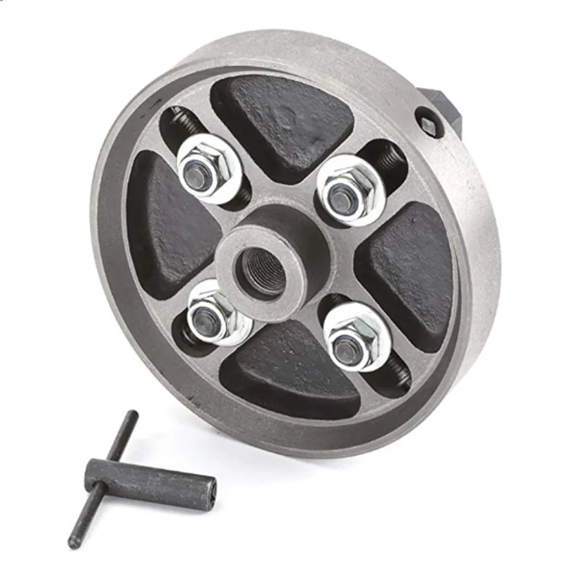 6 inch single-acting four-jaw chuck, woodworking lathe chuck 6 inch 4 inch four-jaw chuck