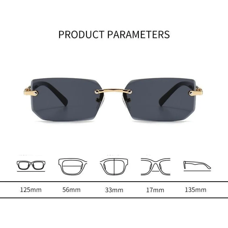 แว่นกันแดดกรอบโลหะสำหรับผู้ชาย แว่นกันแดดทรงสี่เหลี่ยม แว่นกันแดดโลหะย้อนยุค แฟชั่นถ่ายภาพแนวสตรีท สไตล์สตรีท