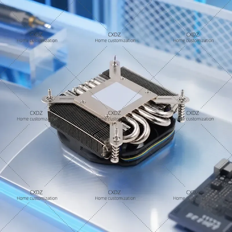 1U Ultra Thin CPU Cooler Radiator for LGA 1150 1151 1155 1156 1200 All in One HTPC Silent Small Fan Low Profile Heatsink