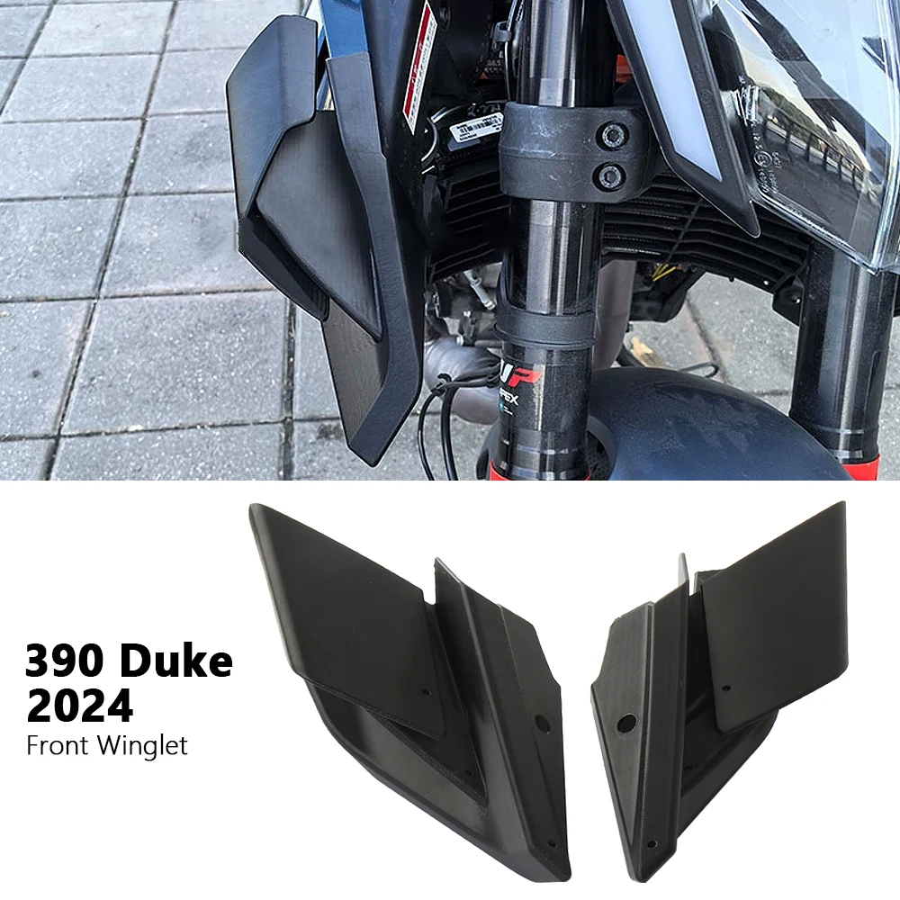 New Motorcycle Accessories Winglet Aerodynamic Wing Kit Spoiler Black For 390 Duke 390Duke 390 DUKE 2024