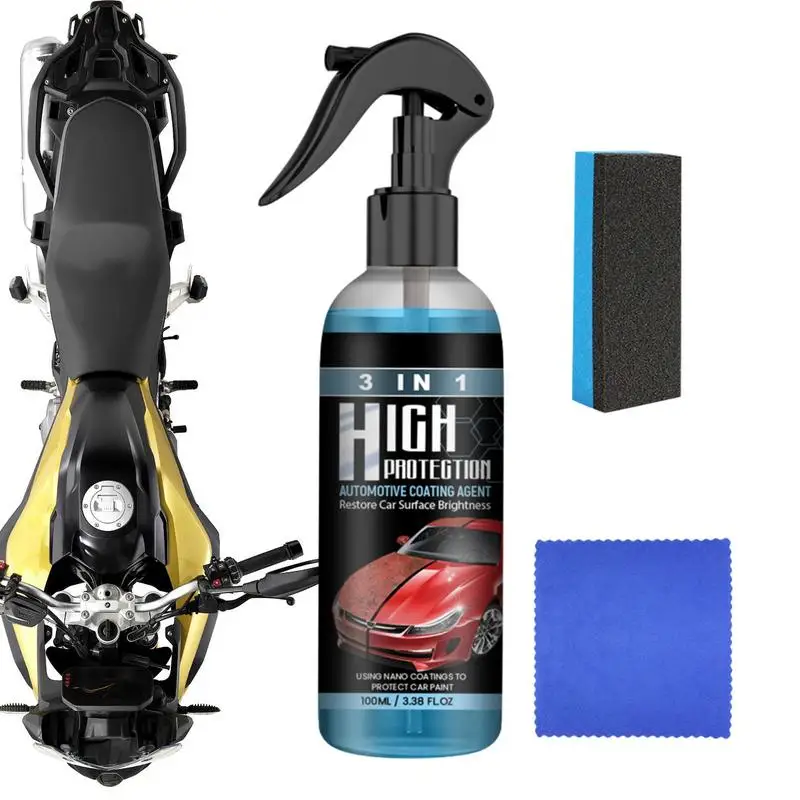 

Ceramic Coating Spray 3 In 1 High Protection Coating Spray 100ml Coating For Cars For Vehicle Paint Protection Shine Paint Spray