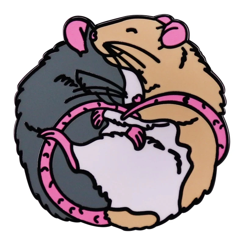 Cute Fancy RAT Enamel Pin Lapel Pin for Clothes Brooches on Backpack Briefcase Badge Jewelry Decoration Gifts for Friend