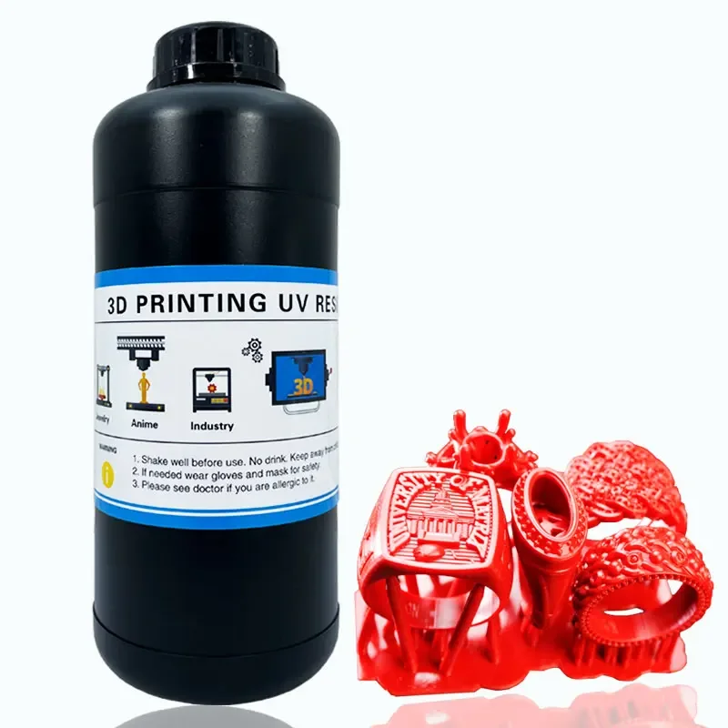 

High Wax Red Color Jewelry Casting Resins DLP LCD 3D Printer Resins for Jewelry Molds Printing