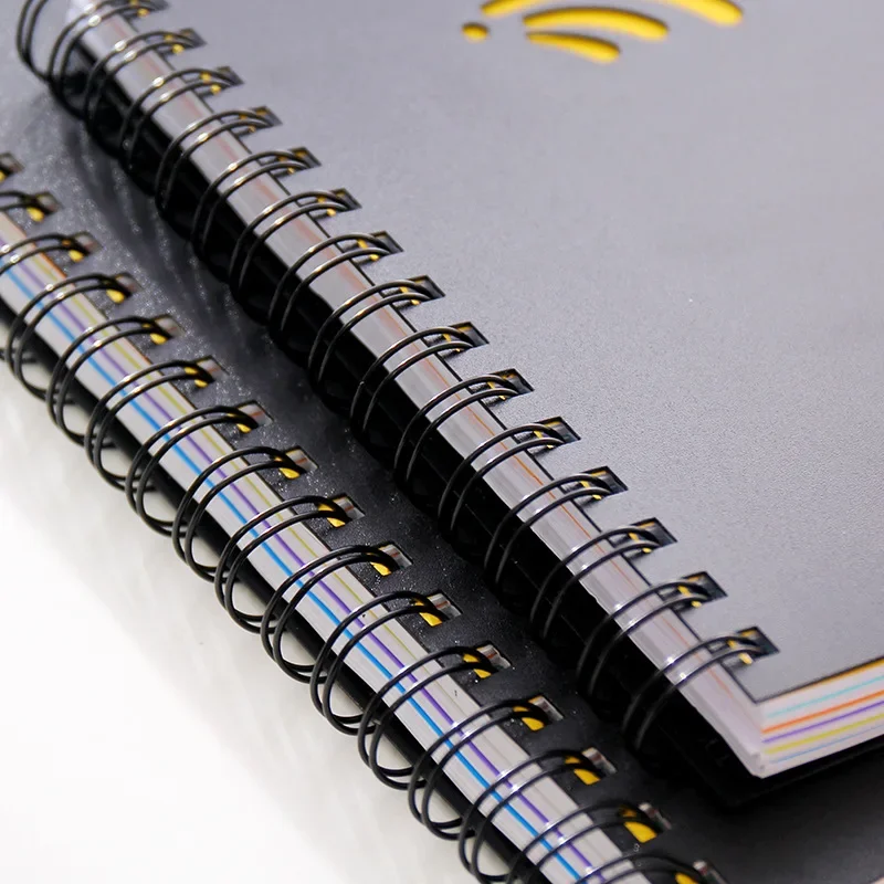 A4 A5 A6 B5 Spiral Book 145Sheets Notebook Horizontal Line Paper Color Classification Diary Sketch Book School Stationery Store