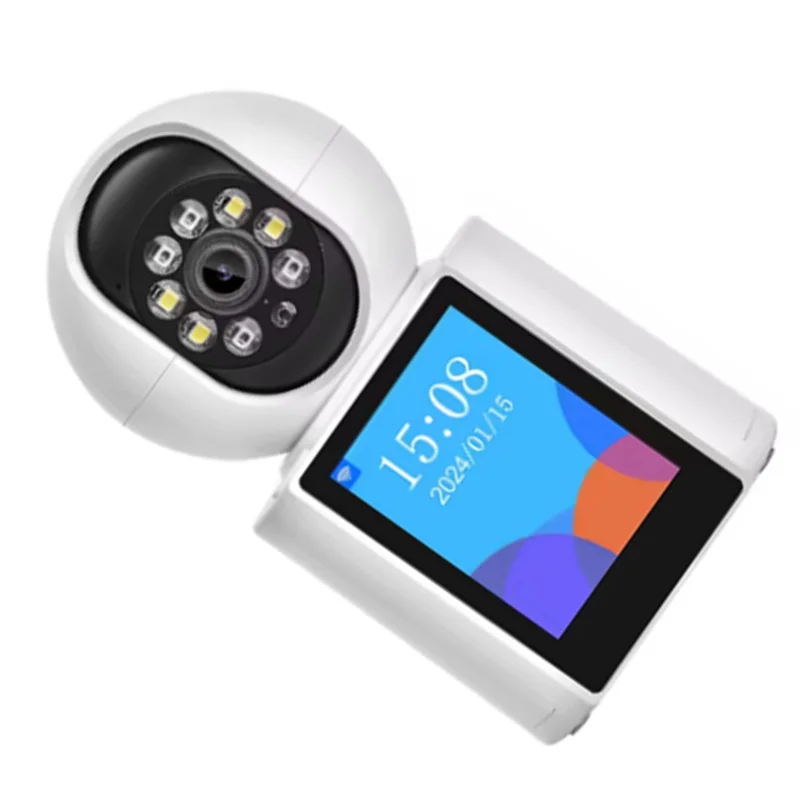 Smart Home 2MP Video Intercom Camera With 2.8In Screen, Wifi IP Baby Monitor, Auto Tracking CCTV Cam US Plug-Y47A