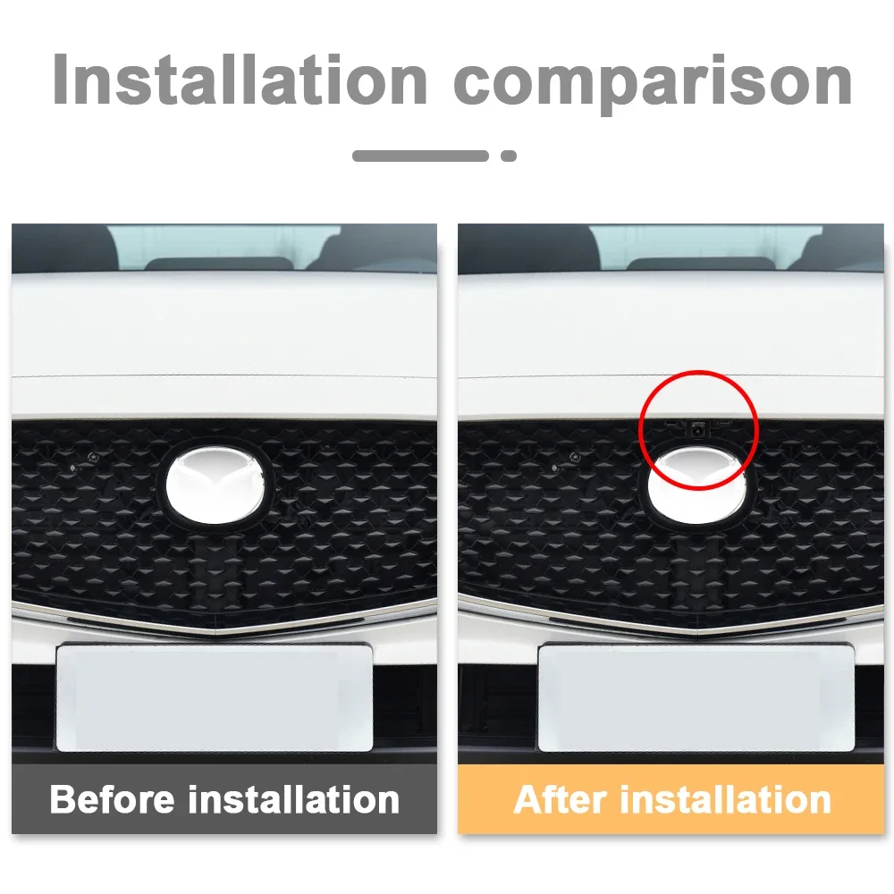 Carsanbo AHD 1080P Car Front View Camera for Mazda CX-30 2021 2022 Night Vision 150° Fisheye Lens Waterproof Parking Monitoring
